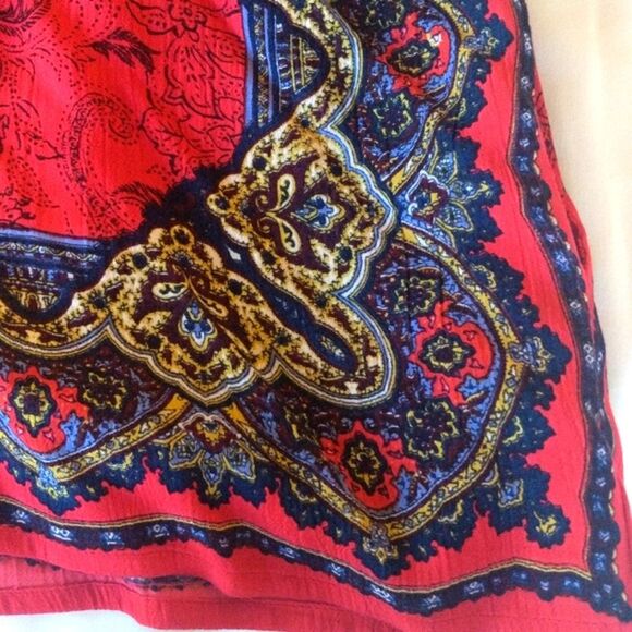 Band of Gypsies Boho Paisley Crop Tie Top &  Shorts Set - Picture 11 of 13